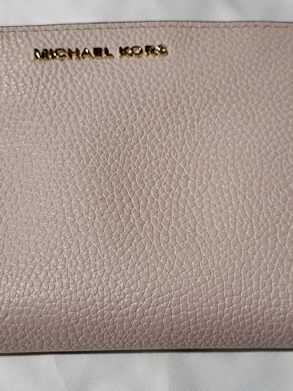 Michael Kors Pebbled Leather Clutch in Blush